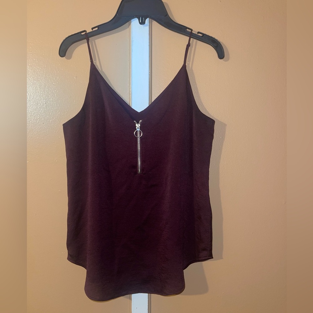 Express Deep Burgundy Camisole with Zipper